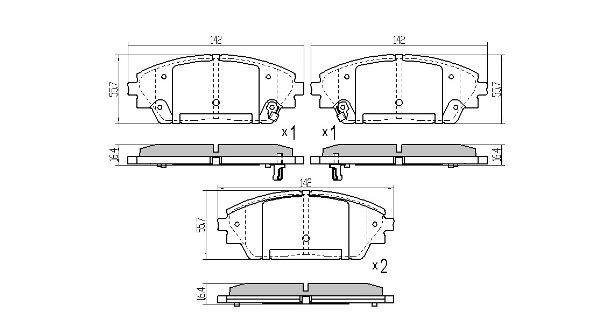 FREMAX fékbetétkészlet, tárcsafék - FBP-1954 - TothCarparts
