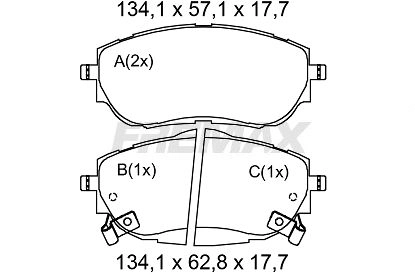 FREMAX fékbetétkészlet, tárcsafék - FBP-2512 - TothCarparts