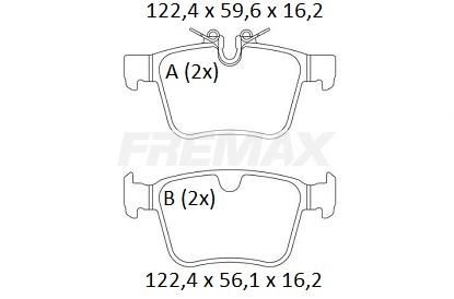 FREMAX fékbetétkészlet, tárcsafék - FBP-2617 - TothCarparts