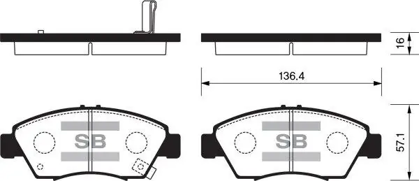 FI.BA fékbetétkészlet, tárcsafék - FBP1221 - TothCarparts