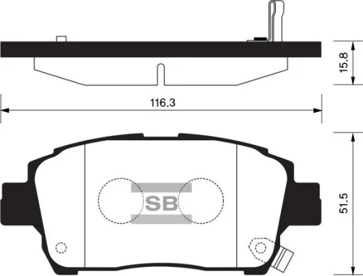 FI.BA fékbetétkészlet, tárcsafék - FBP1244 - TothCarparts