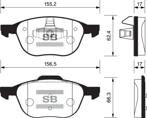 FI.BA fékbetétkészlet, tárcsafék - FBP1260 - TothCarparts