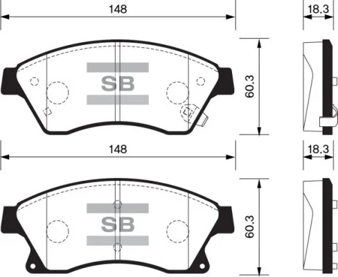 FI.BA fékbetétkészlet, tárcsafék - FBP1362 - TothCarparts