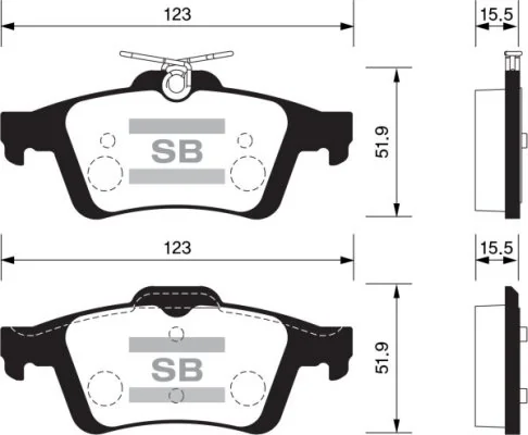 FI.BA fékbetétkészlet, tárcsafék - FBP2091 - TothCarparts