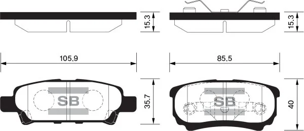 FI.BA fékbetétkészlet, tárcsafék - FBP2111 - TothCarparts