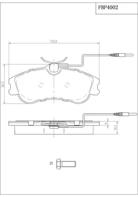FI.BA fékbetétkészlet, tárcsafék - FBP4002 - TothCarparts