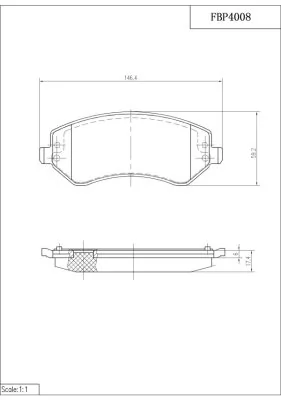 FI.BA fékbetétkészlet, tárcsafék - FBP4008 - TothCarparts