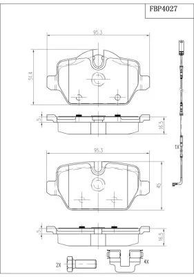 FI.BA fékbetétkészlet, tárcsafék - FBP4027 - TothCarparts