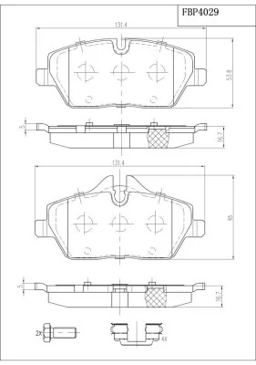 FI.BA fékbetétkészlet, tárcsafék - FBP4029 - TothCarparts