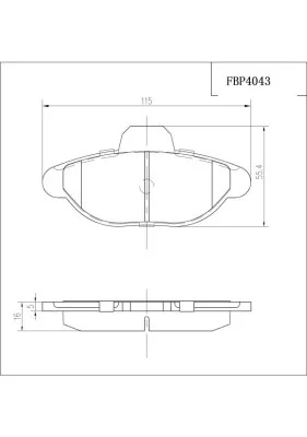FI.BA fékbetétkészlet, tárcsafék - FBP4043 - TothCarparts