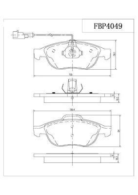 FI.BA fékbetétkészlet, tárcsafék - FBP4049 - TothCarparts