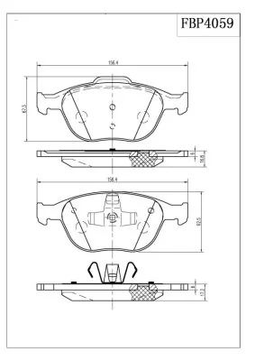 FI.BA fékbetétkészlet, tárcsafék - FBP4059 - TothCarparts