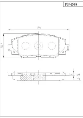 FI.BA fékbetétkészlet, tárcsafék - FBP4079 - TothCarparts