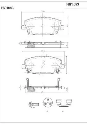 FI.BA fékbetétkészlet, tárcsafék - FBP4083 - TothCarparts
