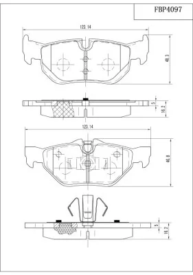 FI.BA fékbetétkészlet, tárcsafék - FBP4097 - TothCarparts