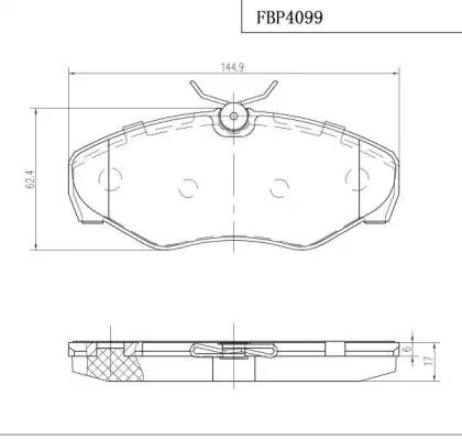 FI.BA fékbetétkészlet, tárcsafék - FBP4099 - TothCarparts