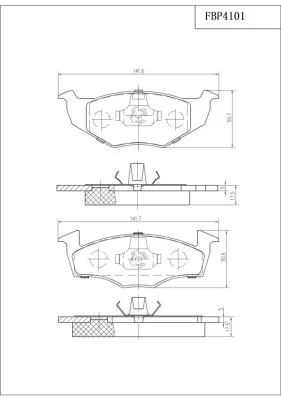 FI.BA fékbetétkészlet, tárcsafék - FBP4101 - TothCarparts