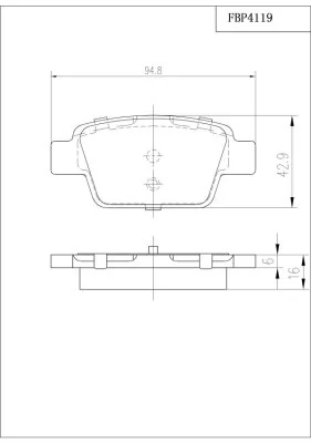 FI.BA fékbetétkészlet, tárcsafék - FBP4119 - TothCarparts