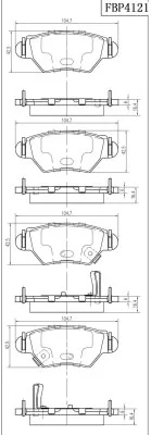 FI.BA fékbetétkészlet, tárcsafék - FBP4121 - TothCarparts