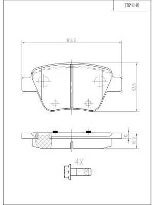 FI.BA fékbetétkészlet, tárcsafék - FBP4140 - TothCarparts