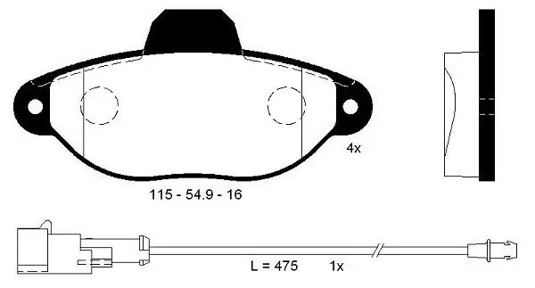 FI.BA fékbetétkészlet, tárcsafék - FBP4181 - TothCarparts