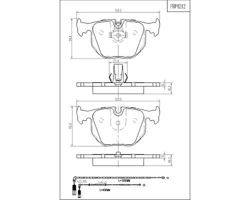 FI.BA fékbetétkészlet, tárcsafék - FBP4212 - TothCarparts