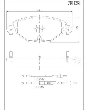 FI.BA fékbetétkészlet, tárcsafék - FBP4264 - TothCarparts