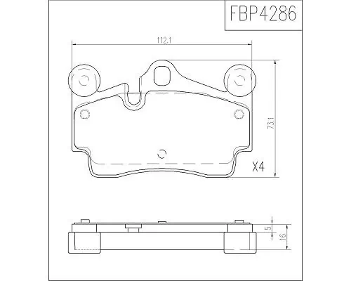 FI.BA fékbetétkészlet, tárcsafék - FBP4286 - TothCarparts