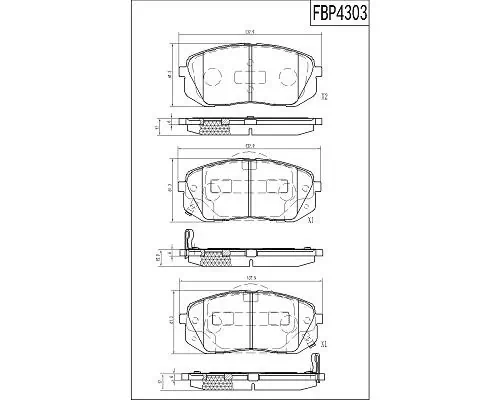 FI.BA fékbetétkészlet, tárcsafék - FBP4303 - TothCarparts