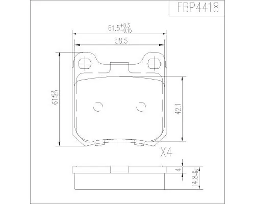 FI.BA fékbetétkészlet, tárcsafék - FBP4418 - TothCarparts