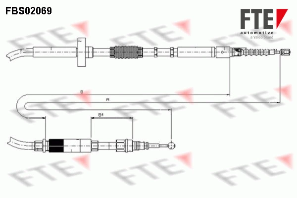 FTE huzal, rögzítőfék - FBS02069 - TothCarparts