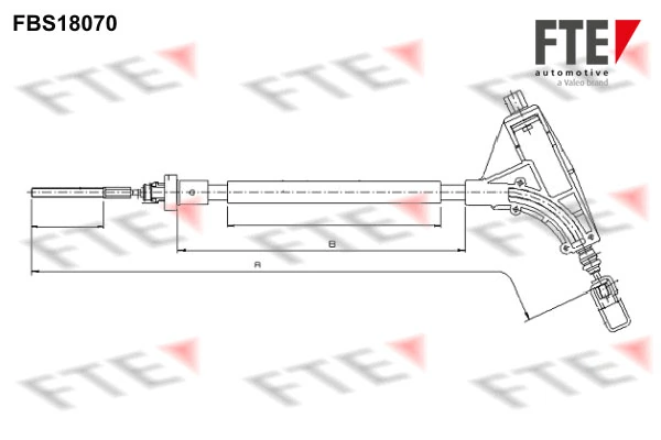 FTE huzal, rögzítőfék - FBS18070 - TothCarparts