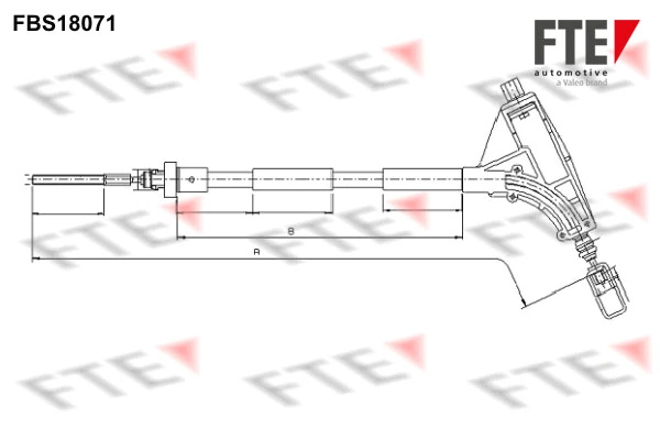 FTE huzal, rögzítőfék - FBS18071 - TothCarparts