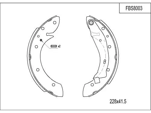 FI.BA fékpofakészlet - FBS8003 - TothCarparts