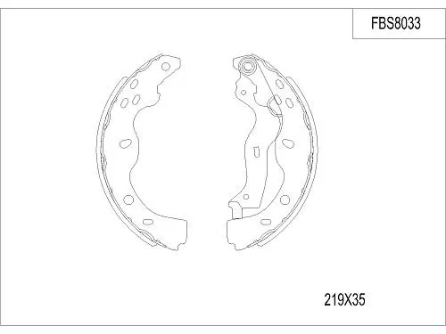 FI.BA fékpofakészlet - FBS8033 - TothCarparts