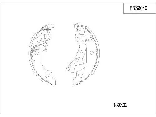 FI.BA fékpofakészlet - FBS8040 - TothCarparts