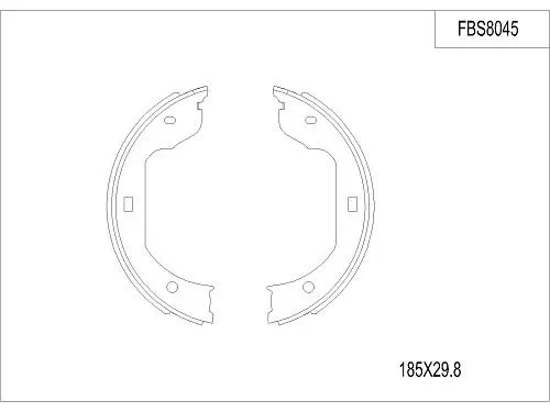 FI.BA fékpofakészlet - FBS8045 - TothCarparts