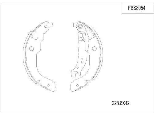FI.BA fékpofakészlet - FBS8054 - TothCarparts