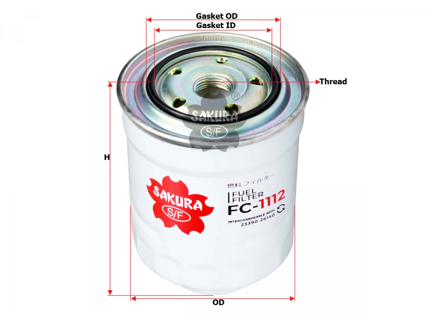 SAKURA Automotive Üzemanyagszűrő - FC-1112 - TothCarparts