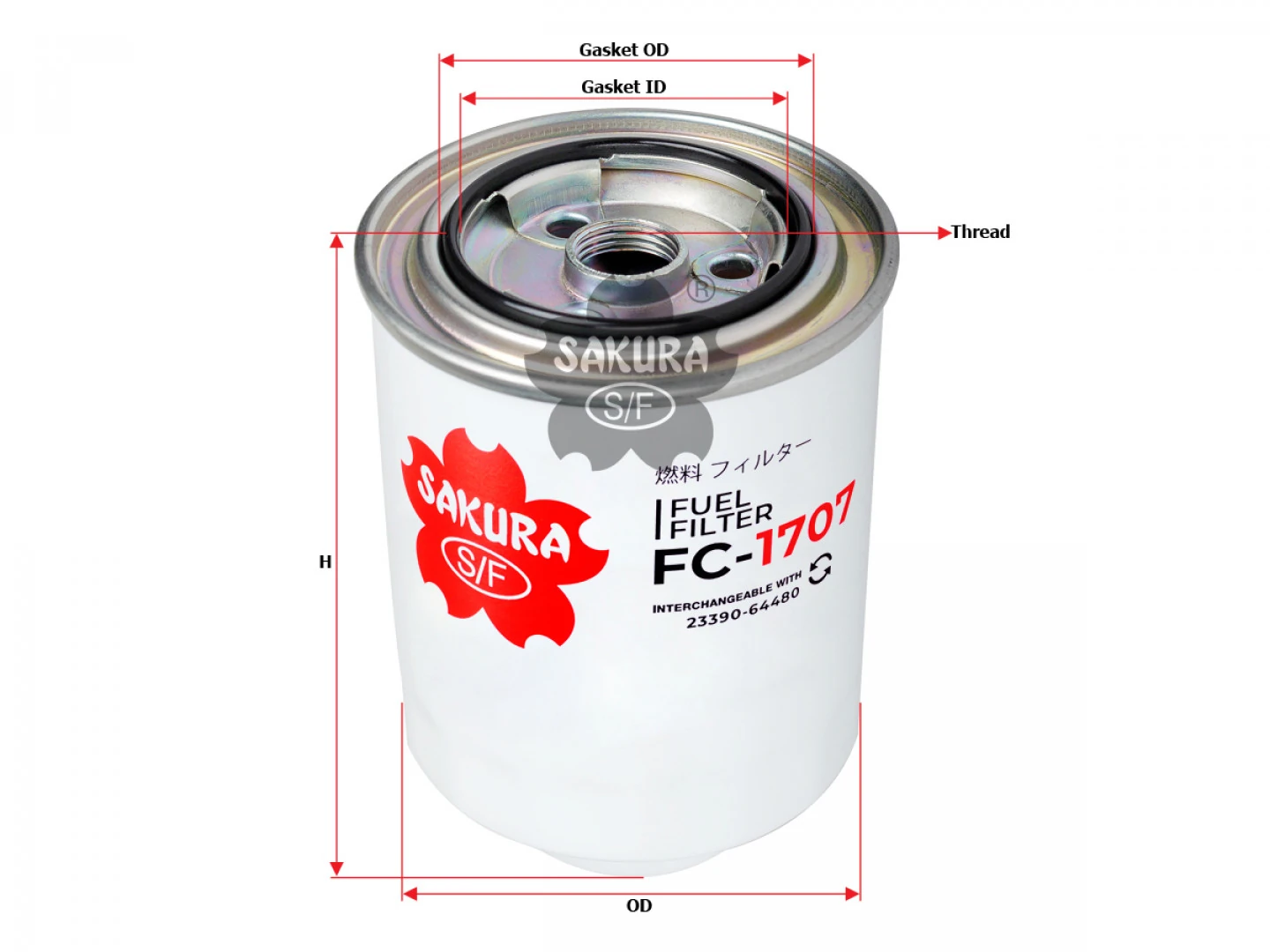 SAKURA Automotive Üzemanyagszűrő - FC-1707 - TothCarparts