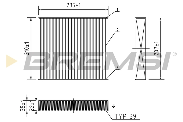BREMSI szűrő, utastér levegő - FC0068 - TothCarparts