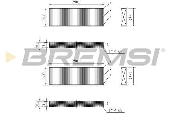 BREMSI szűrő, utastér levegő - FC0071 - TothCarparts