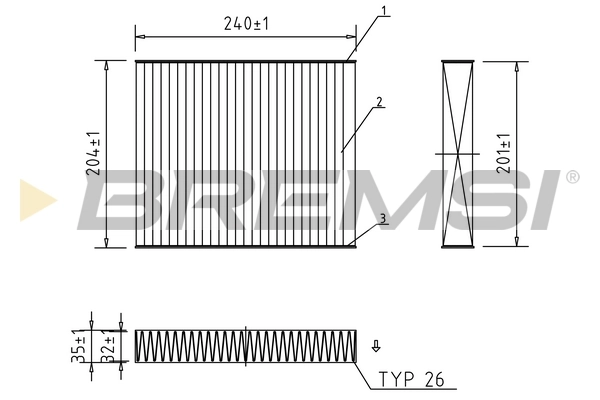 BREMSI szűrő, utastér levegő - FC0073A - TothCarparts