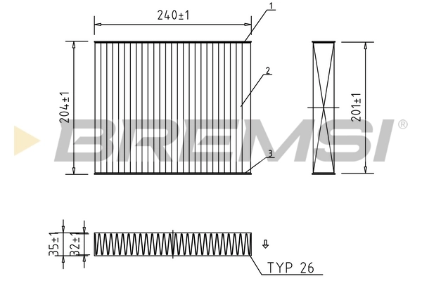BREMSI szűrő, utastér levegő - FC0073C - TothCarparts