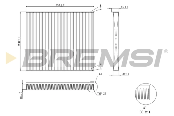 BREMSI szűrő, utastér levegő - FC0079A - TothCarparts