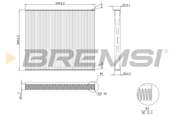 BREMSI szűrő, utastér levegő - FC0079C - TothCarparts