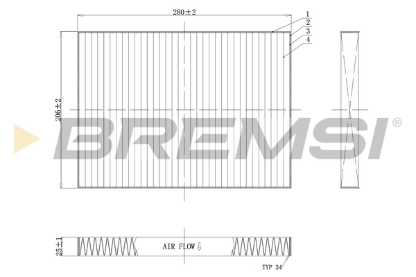 BREMSI szűrő, utastér levegő - FC0084C - TothCarparts