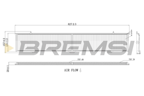 BREMSI szűrő, utastér levegő - FC0085C - TothCarparts