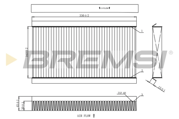 BREMSI szűrő, utastér levegő - FC0090 - TothCarparts