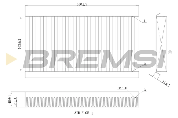 BREMSI szűrő, utastér levegő - FC0090A - TothCarparts